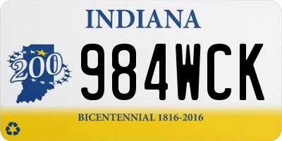 IN license plate 984WCK