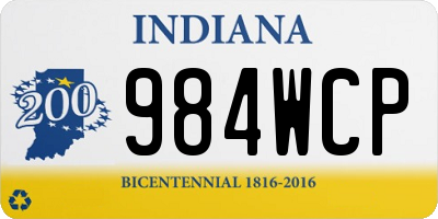 IN license plate 984WCP