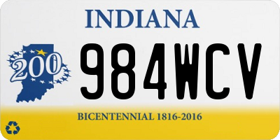 IN license plate 984WCV