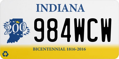 IN license plate 984WCW