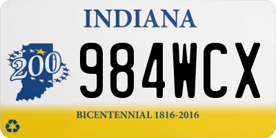 IN license plate 984WCX