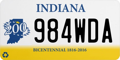 IN license plate 984WDA