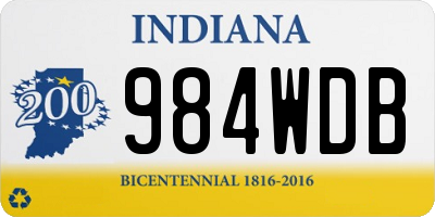 IN license plate 984WDB