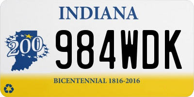 IN license plate 984WDK