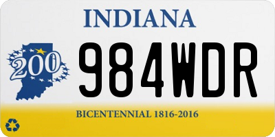 IN license plate 984WDR