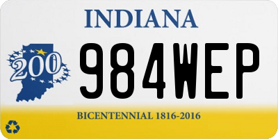 IN license plate 984WEP