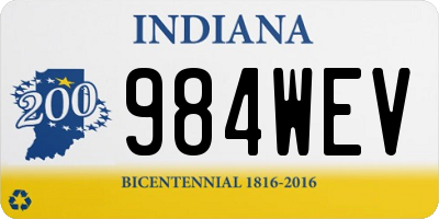 IN license plate 984WEV