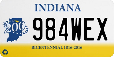 IN license plate 984WEX