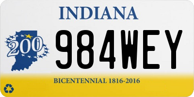 IN license plate 984WEY