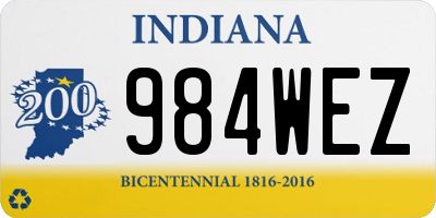 IN license plate 984WEZ