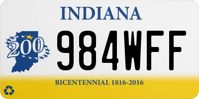 IN license plate 984WFF