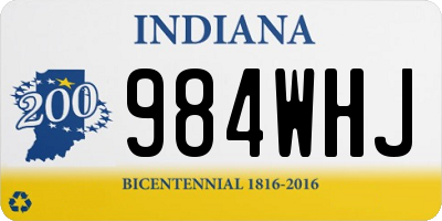 IN license plate 984WHJ