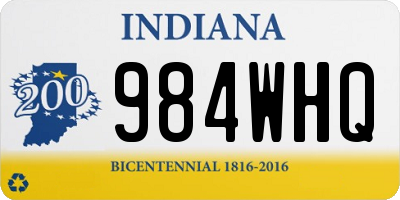 IN license plate 984WHQ