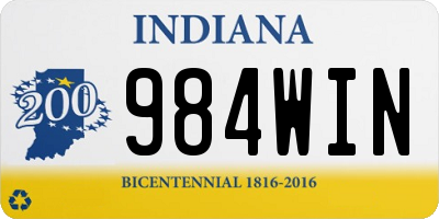 IN license plate 984WIN