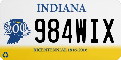 IN license plate 984WIX