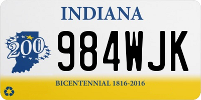 IN license plate 984WJK