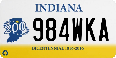 IN license plate 984WKA