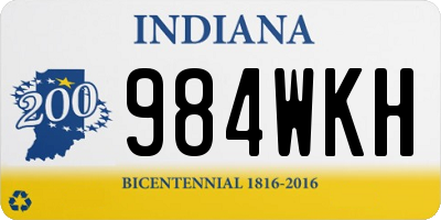 IN license plate 984WKH