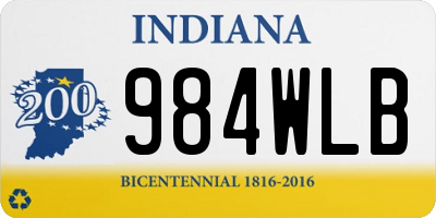 IN license plate 984WLB