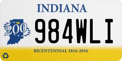 IN license plate 984WLI