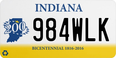 IN license plate 984WLK