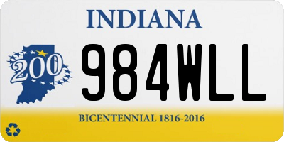 IN license plate 984WLL