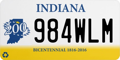 IN license plate 984WLM