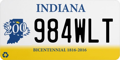 IN license plate 984WLT