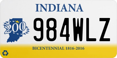 IN license plate 984WLZ