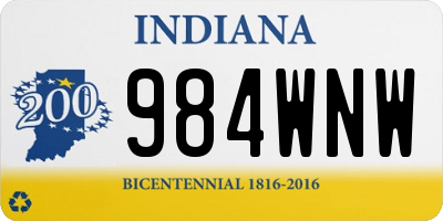 IN license plate 984WNW