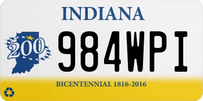 IN license plate 984WPI
