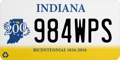 IN license plate 984WPS