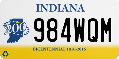 IN license plate 984WQM