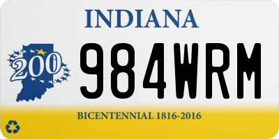IN license plate 984WRM