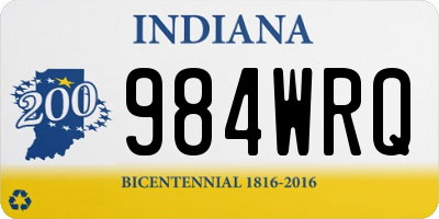 IN license plate 984WRQ