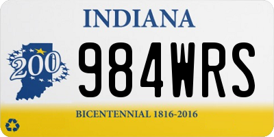 IN license plate 984WRS