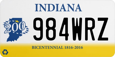 IN license plate 984WRZ
