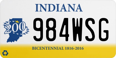 IN license plate 984WSG