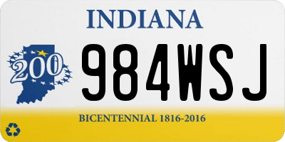 IN license plate 984WSJ