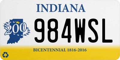IN license plate 984WSL