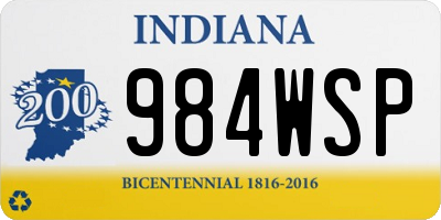 IN license plate 984WSP