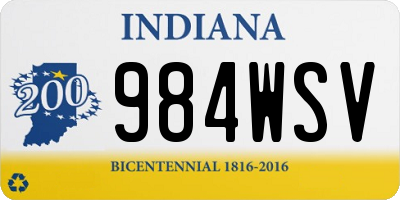 IN license plate 984WSV