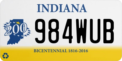 IN license plate 984WUB