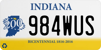 IN license plate 984WUS