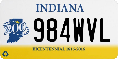 IN license plate 984WVL