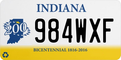 IN license plate 984WXF