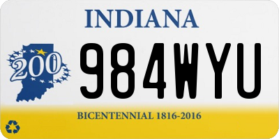 IN license plate 984WYU