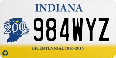 IN license plate 984WYZ