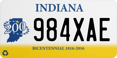 IN license plate 984XAE