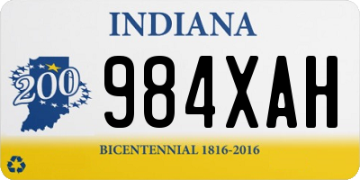 IN license plate 984XAH